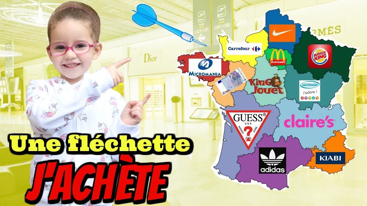 JE LANCE UNE FLECHETTE SUR UNE CARTE ET J’ACHETE