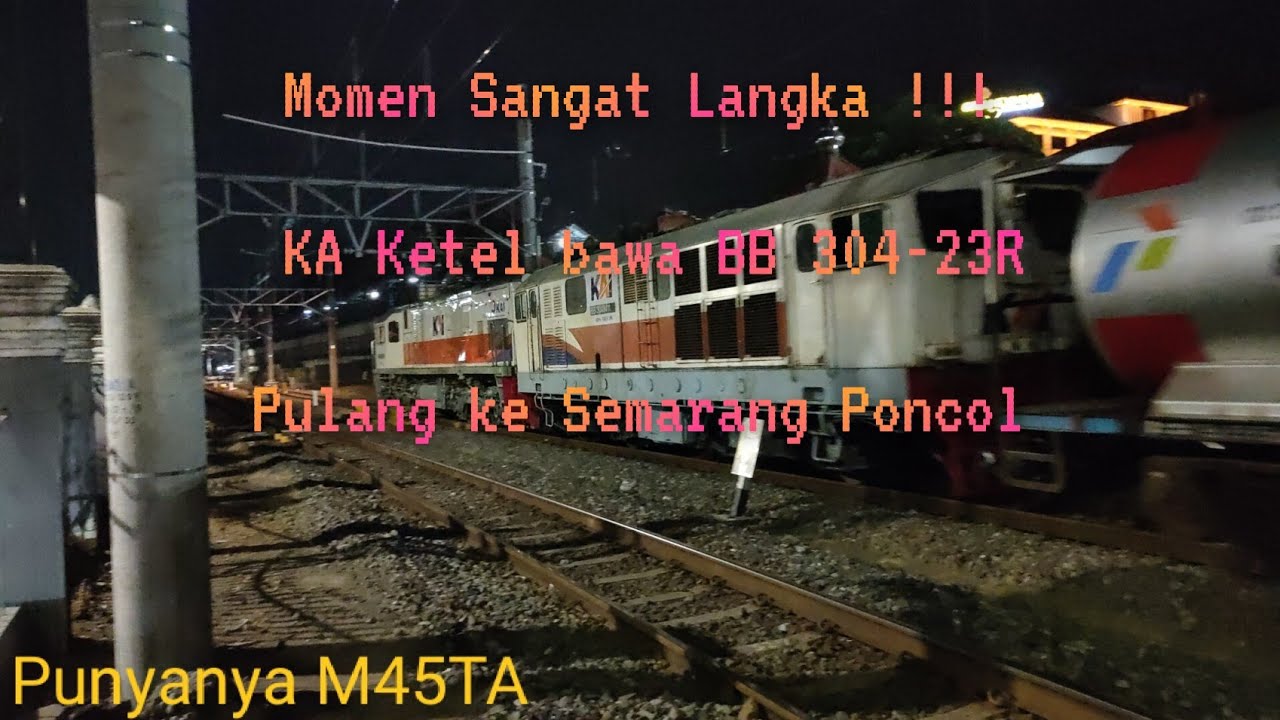 MOMEN SANGAT LANGKA !!! PENGIRIMAN LOKOMOTIF BB 304 23R KEMBALI PULANG KE SEMARANG