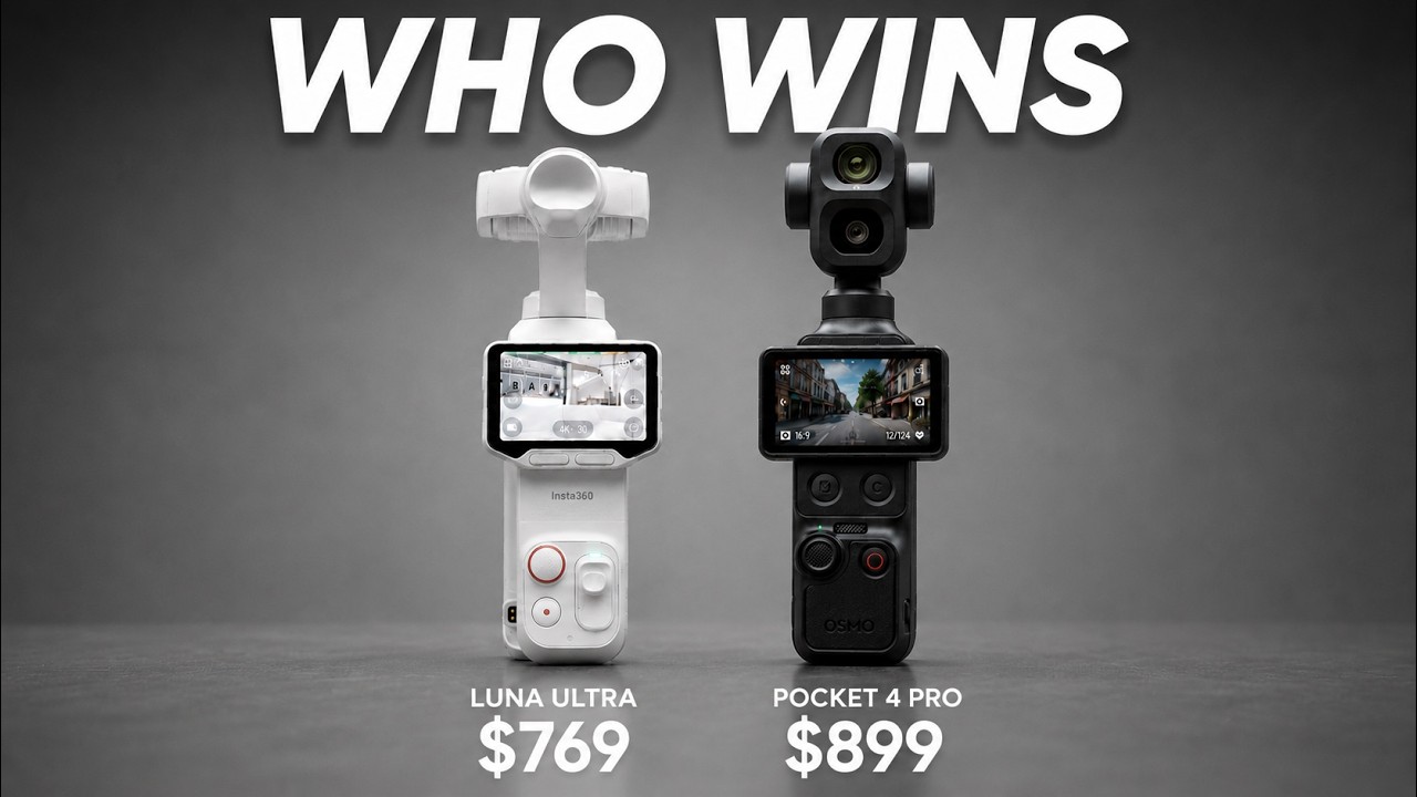 DJI Osmo Pocket 4P против Pocket 4 против Luna Ultra &mdash; кто победит? Полное сравнение камер и зума!