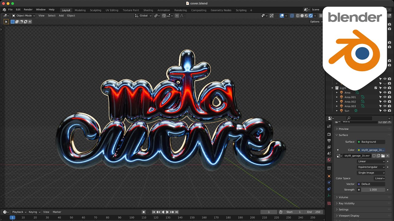 #roundCaps - Metaball Curves in Blender