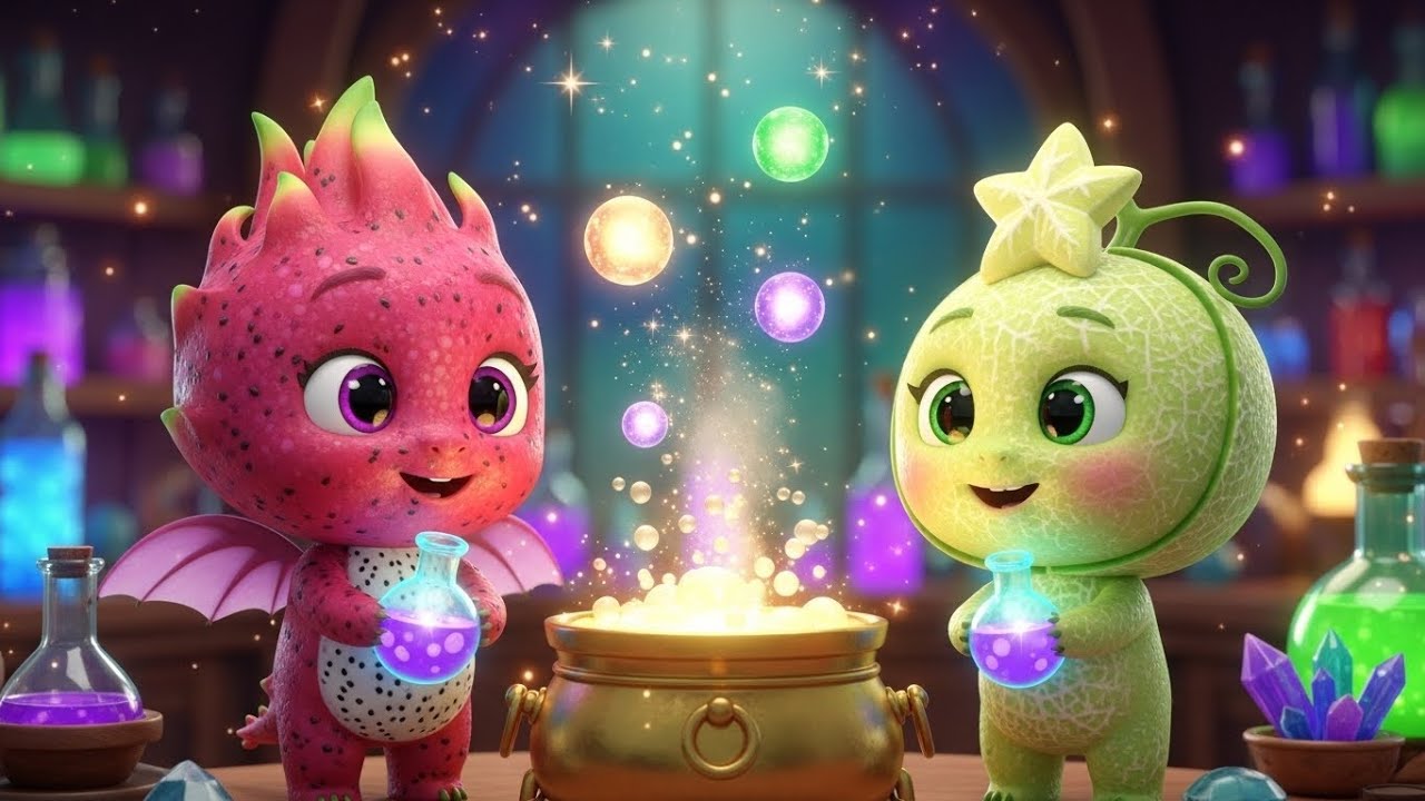 Fruit Baby Magic Potion 🧪 Cute Herbs & Fruits Magic ASMR: Funny 3D Animation ✨ ZenFruit Lab