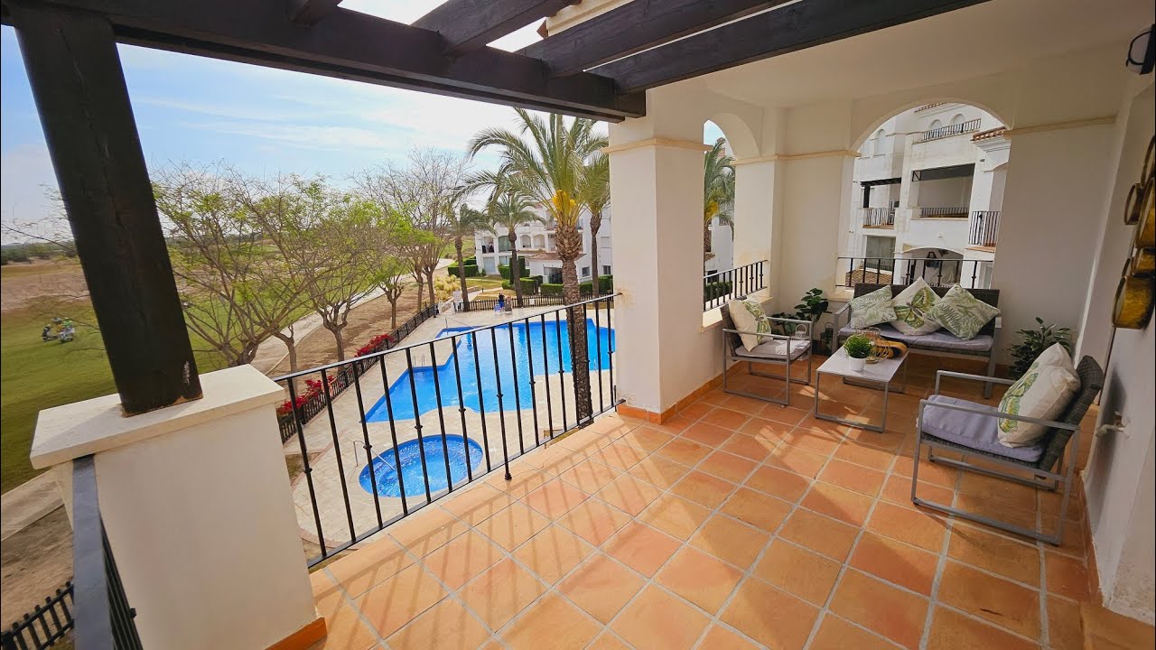 La Torre Golf Resort 2 Bed apartment with large terrace overlooking pool and Golf.. 121,995€ in 4K