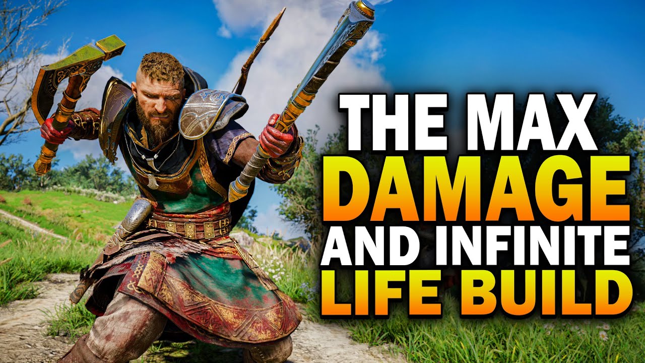 The MAX DAMAGE & INFINITE LIFE Build You Need To Use! Assassin's Creed Valhalla Best Weapons