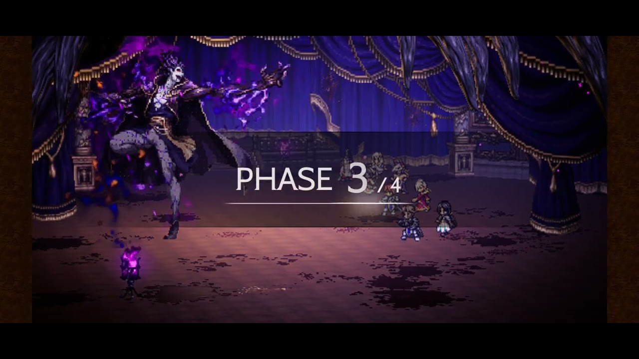 Octopath Traveler COTC Cursed Dead Perfect Clear with Light Team