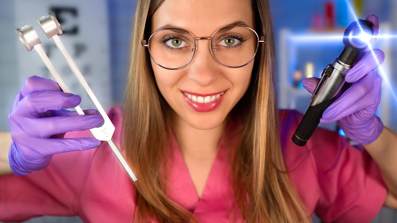 ASMR Most Relaxing Ear Exam, Ear Cleaning & Hearing Test ~ Whispered Roleplay, Personal Attention