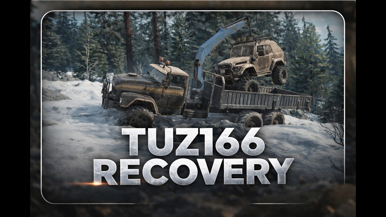 ❄️🔧 Saving My TUZ 166! Broken Engine Recovery in Yukon | SnowRunner