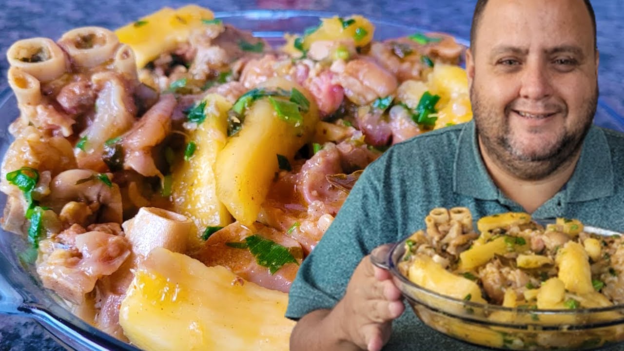 PÉ DE PORCO COM MANDIOCA / Comida de Boteco Mega Saborosa