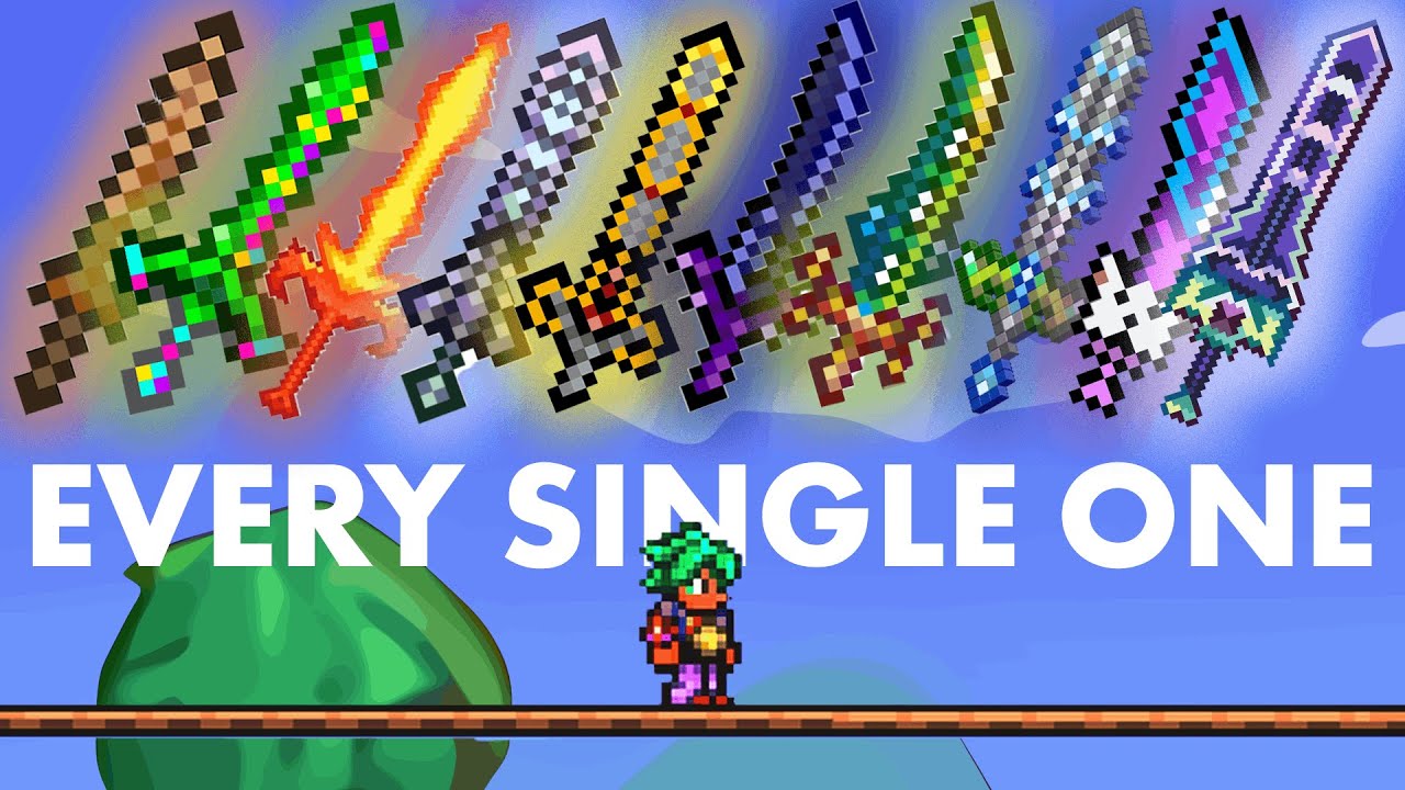 EVERY Sword You'll Need in Terraria in Under 6 Mins!