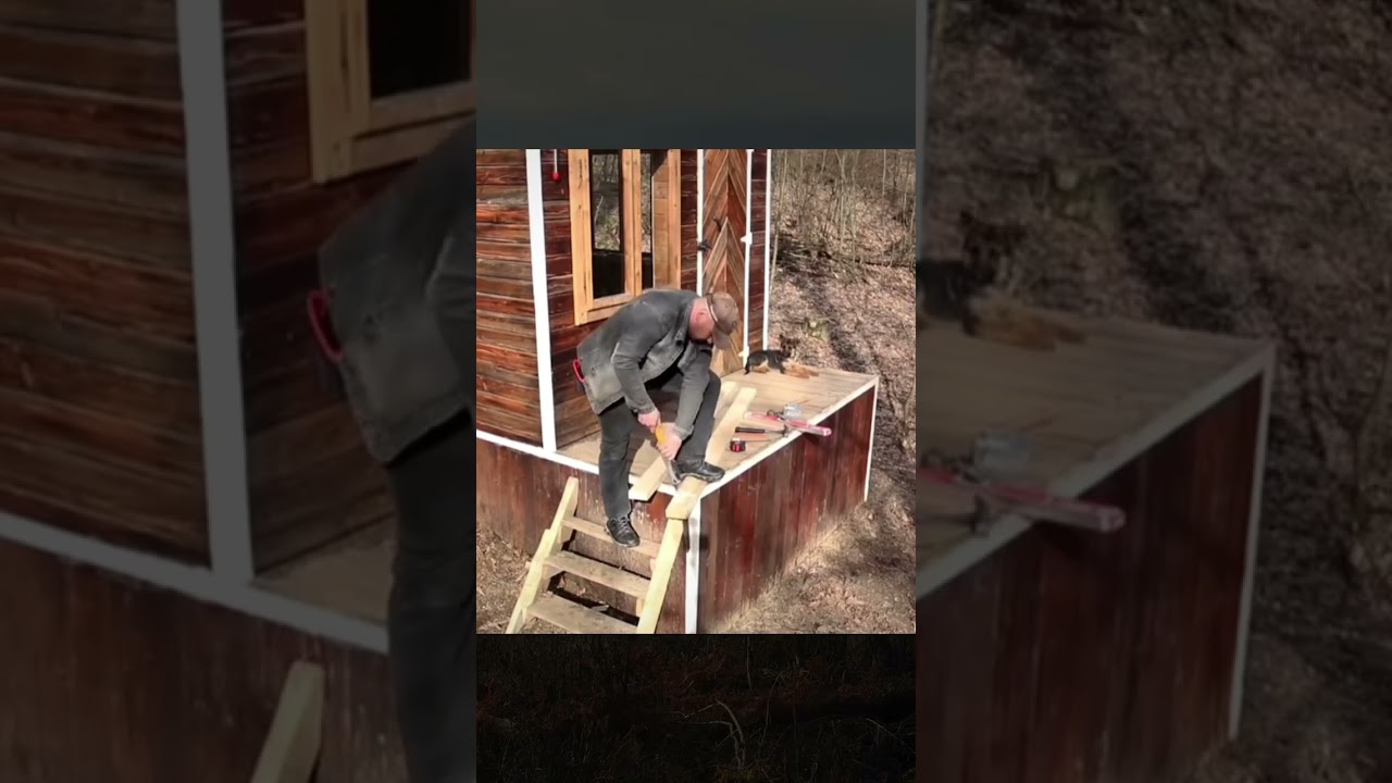 Building a Cozy Little Wooden House in the Forest for Winter / Camping / Survival / DIY Wood / Decor