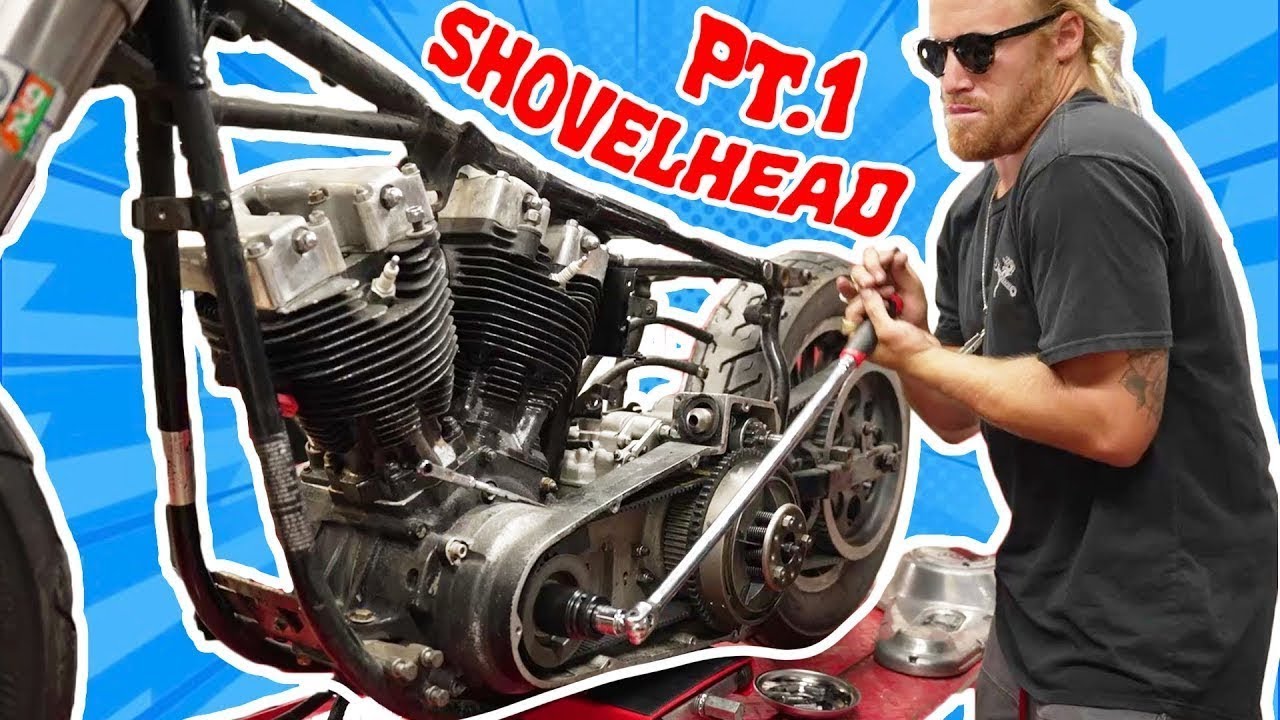 5-минутная разборка — Shovelhead Harley 1980 года (Chopper Build, часть 1)
