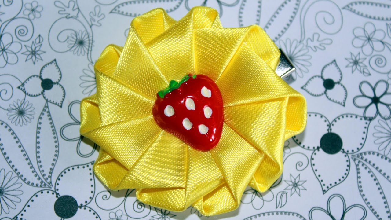 Мастер класс Цветок Канзаши / Kanzashi Flowers