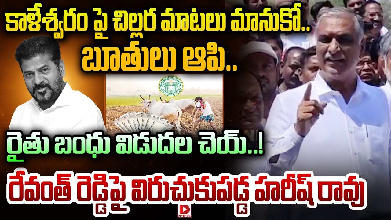 బూతులు ఆపి..రైతు బంధు విడుదల చెయ్..! || Harish Rao Fire On Revanth Reddy || Dial News