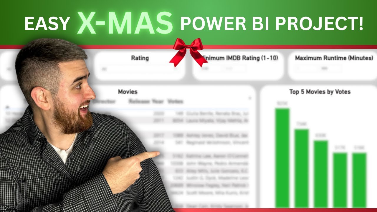 Рождественский пошаговый проект по Power BI (подходит для начинающих)