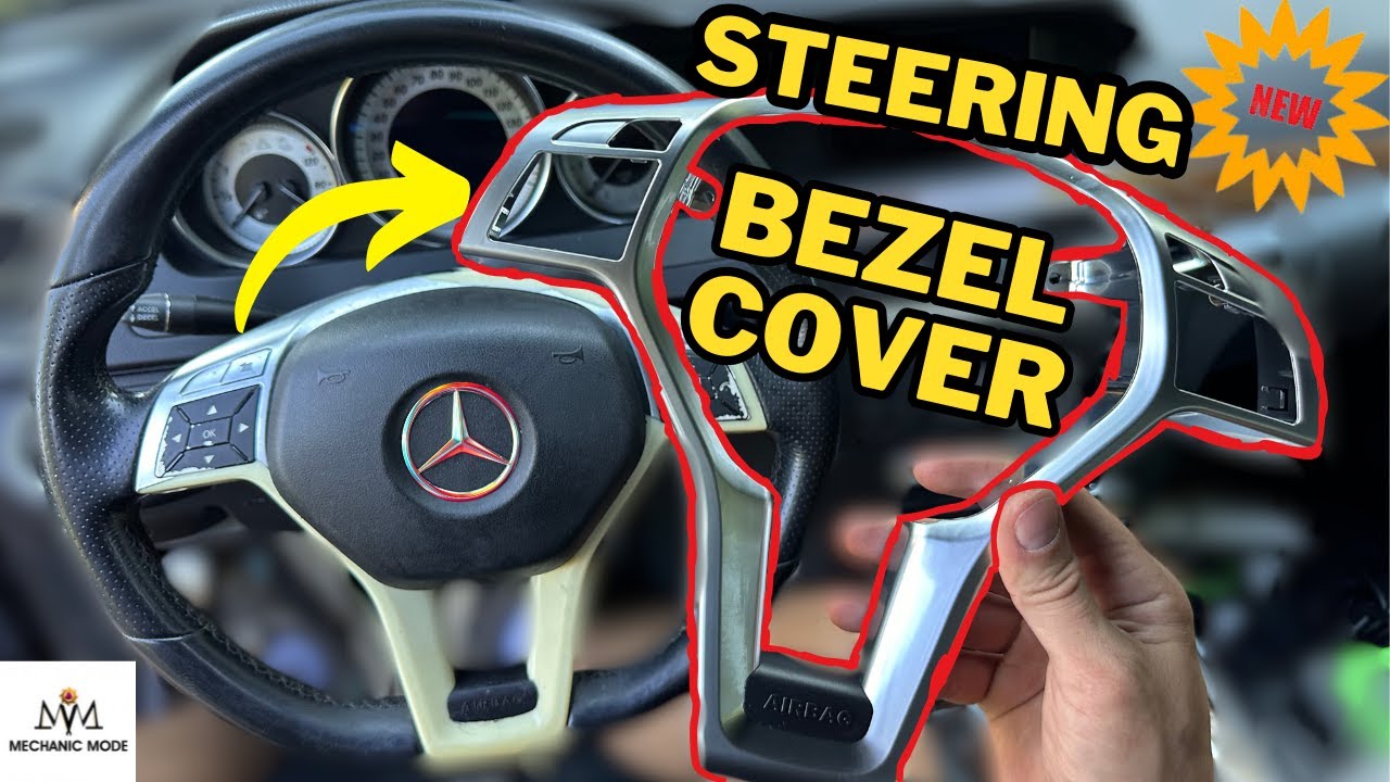 2011-2015 Mercedes C300-C350 Steering Wheel Bezel Cover Replacement   ( How to fix steering wheel )