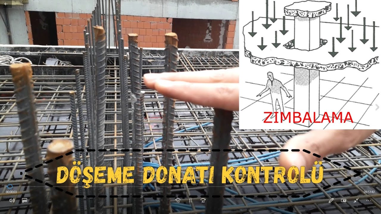 DÖŞEME DONATI KONTROLÜ / ZIMBALAMA ve BİNDİRME DONATILARI - ŞANTİYE