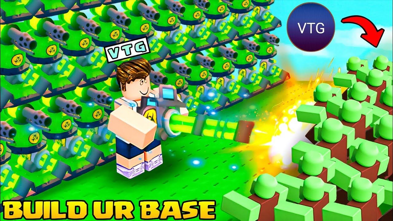 I Killed 25 Zombie Waves In Build Ur Base Roblox|On Vtg!