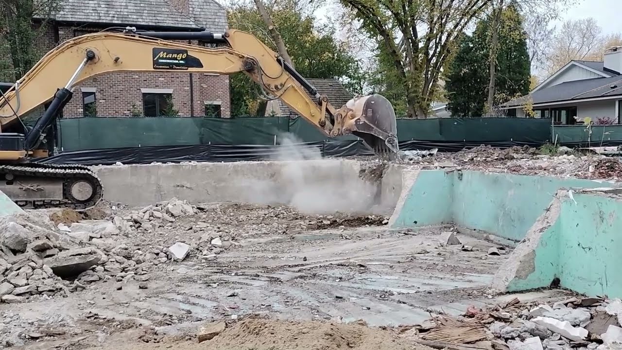 Foundation Demolition with CAT 336 at Demolition #28