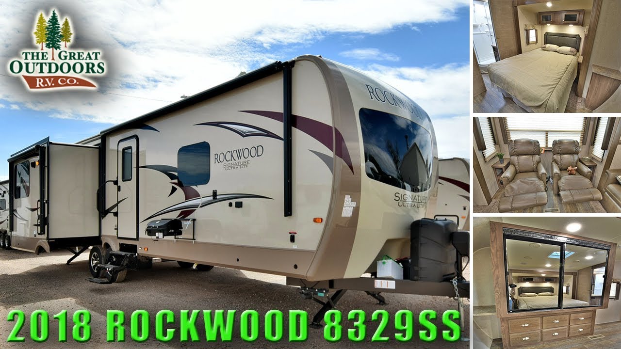 New 2018 Island Kitchen ROCKWOOD 8329SS Signature Ultra Lite Travel Trailer RV Colorado