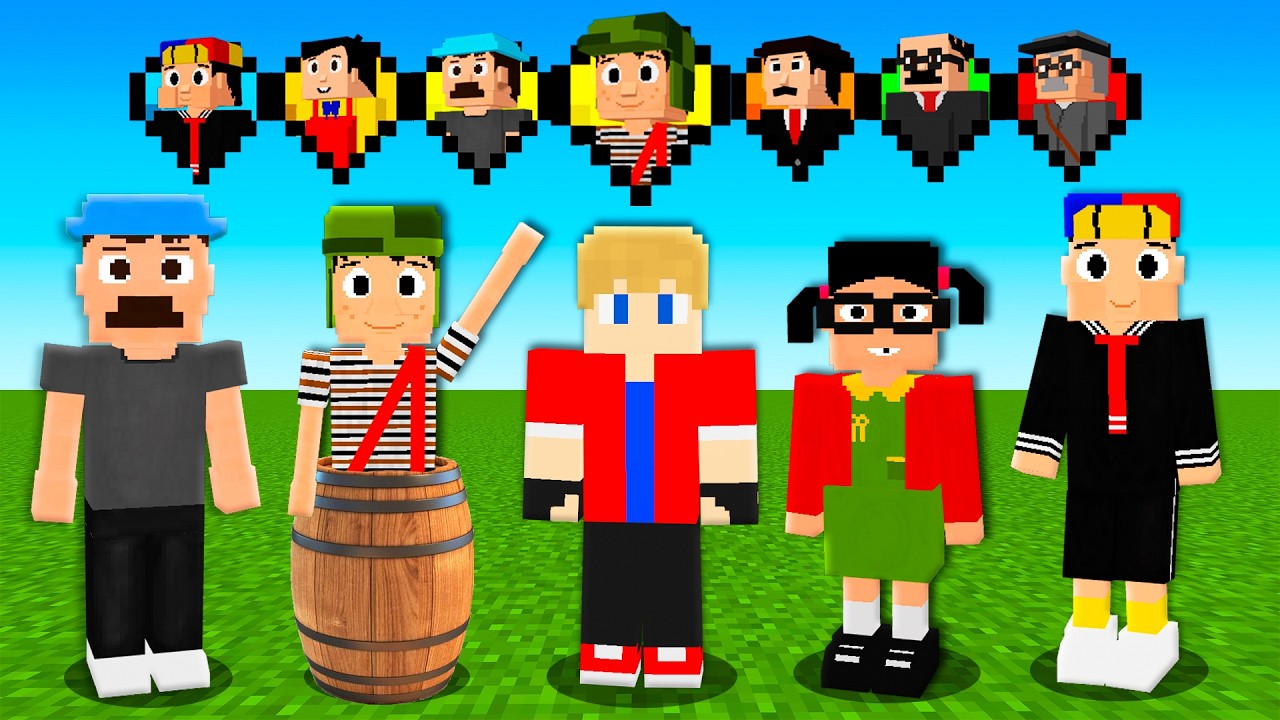 Consegui CORAÇÕES da TURMA DO CHAVES no Minecraft!