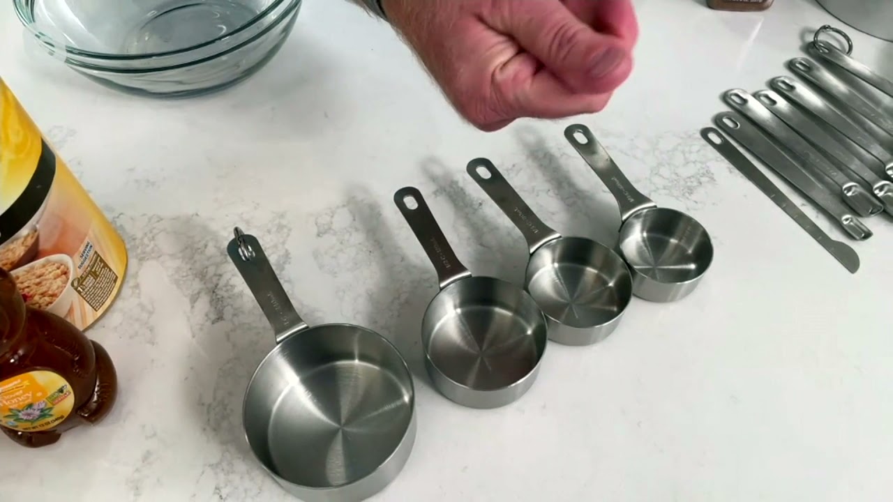 Stainless Steel Measuring Cup and Spoon Set on QVC