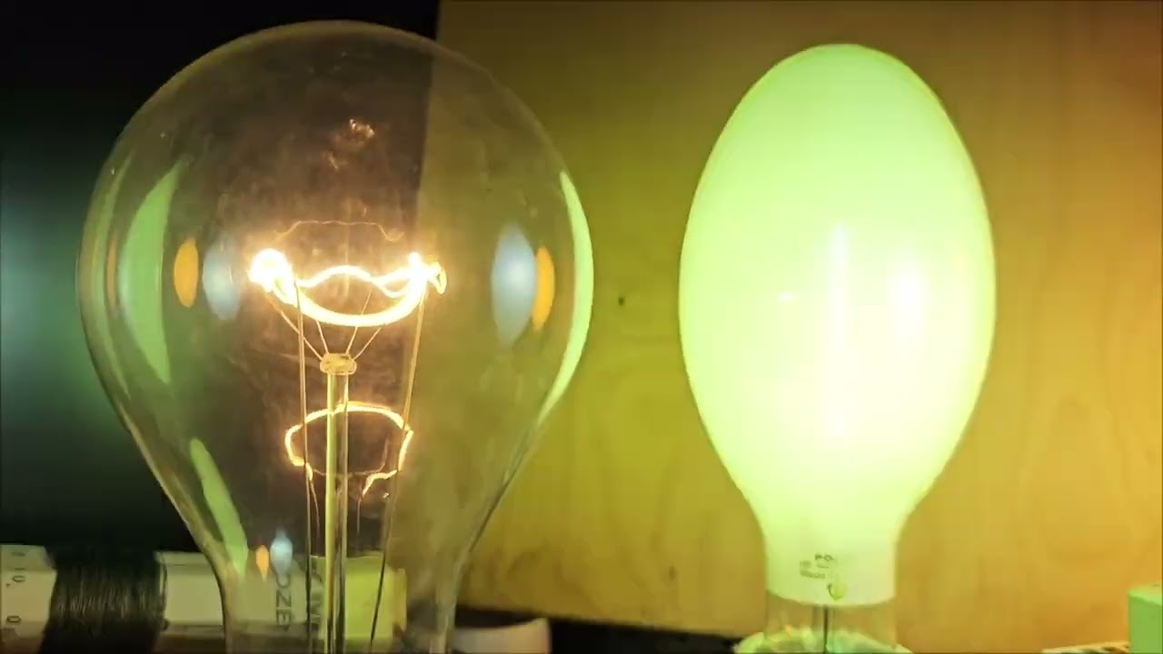Incandescent vs Mercury vapour vs Metal halide vs HPS #experiment #lightning #diy