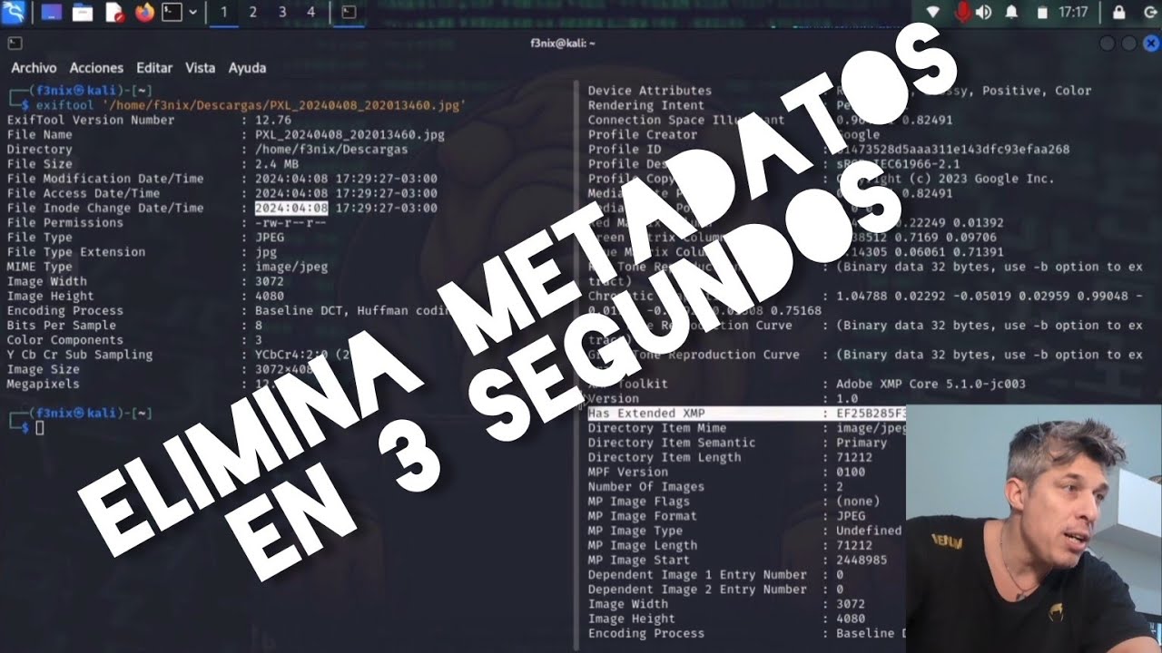 Elimina metadatos en 3 segundos