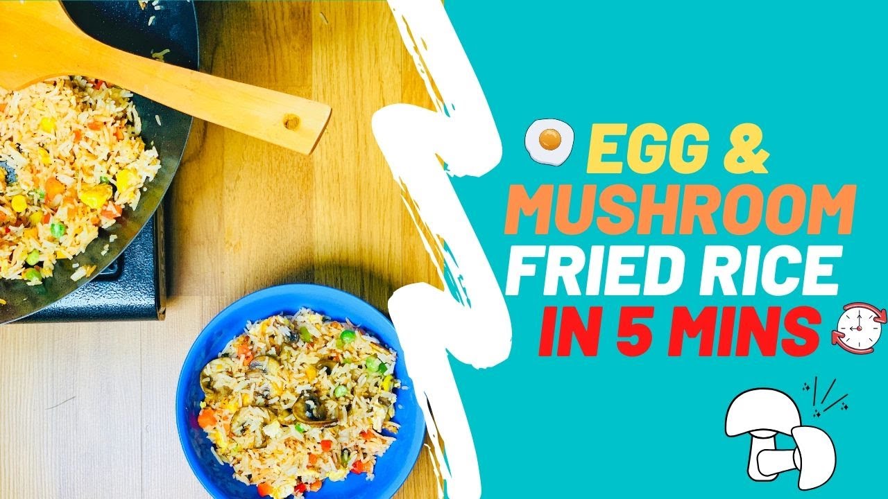 RECIPE: Easy Egg & Mushroom Fried Rice In 5 Mins | Bachelor's Recipe | Leon's DEN