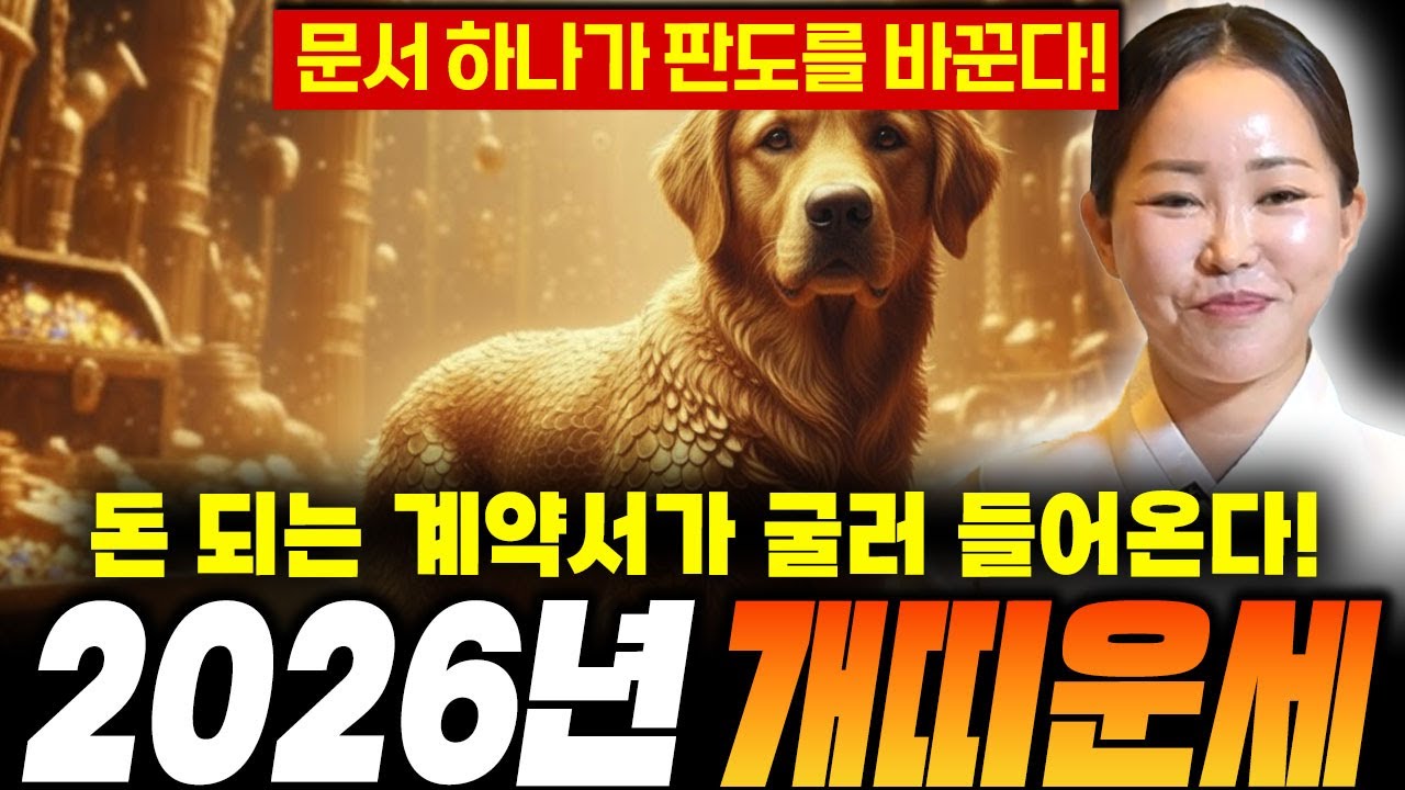 🌟2026년 병오년 개띠운세🌟26년도 돈 되는 계약서가 굴러 들어온다?! 띠운세 58년생 70년생 82년생 94년생 대박개띠운세