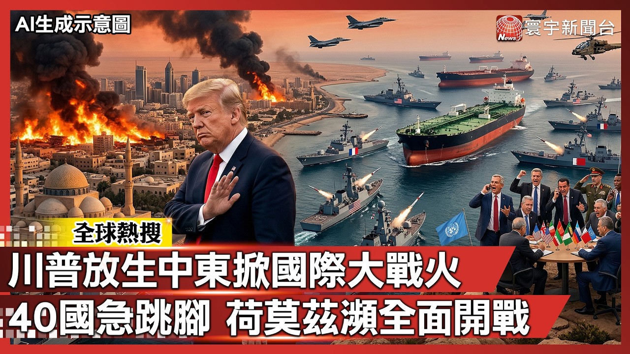 川普放生中東掀國際大戰火 40國急跳腳 荷莫茲瀕全面開戰｜#寰宇全視界