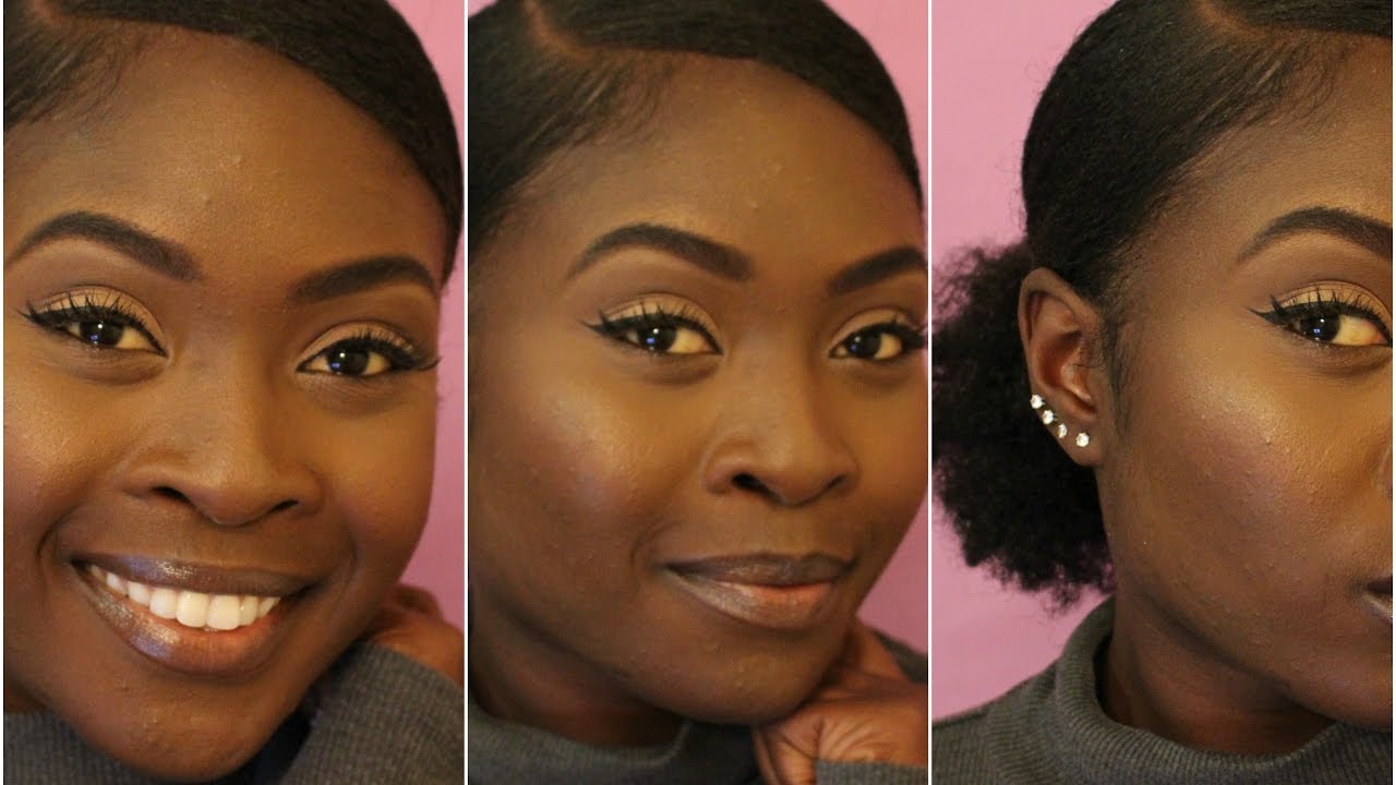 SUPER SLICK SIDE-PART PONY ON THICK TYPE 4 NATURAL HAIR - DETAILED