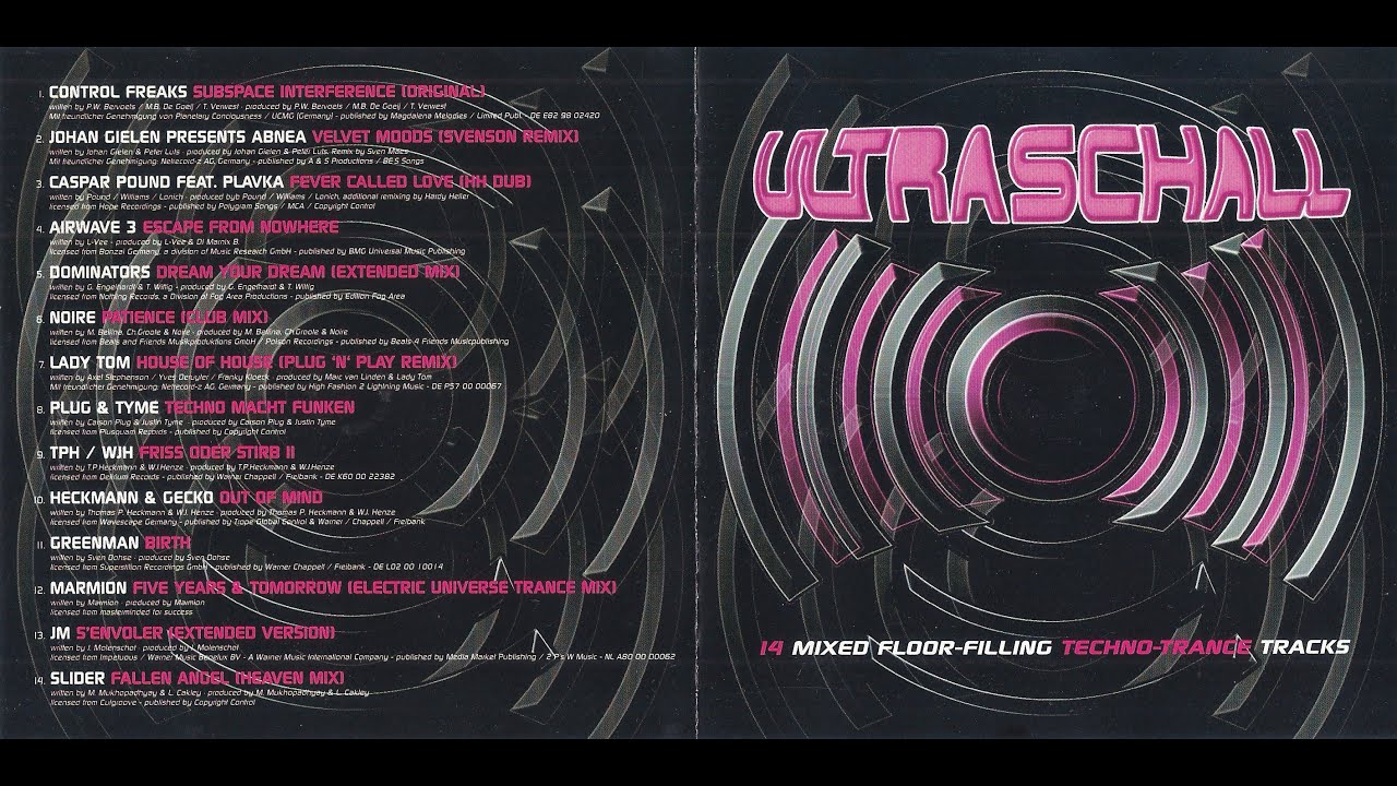 Ultraschall - 14 Mixed floor-filling Techno-Trance Tracks [ER018, 2000]