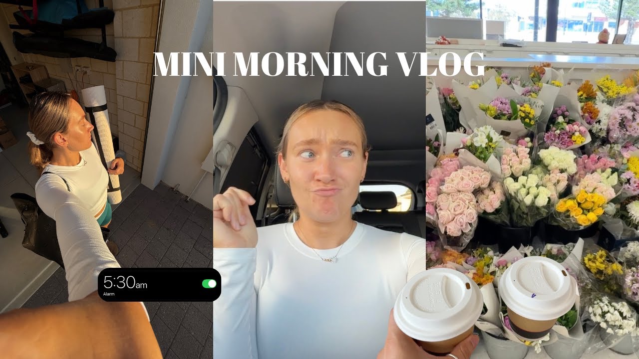 MINI MORNING VLOG | Pilates, Coffee, Groceries