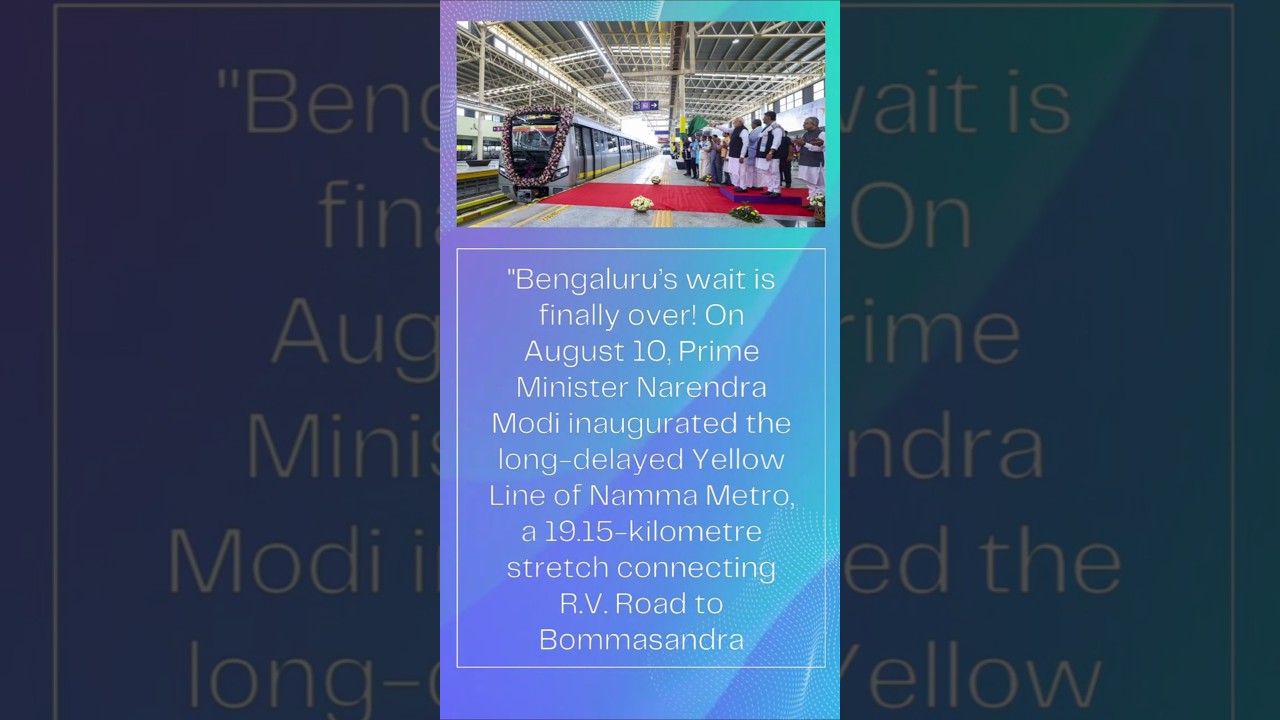 PM Modi Inaugurates Bengaluru Metro Yellow Line & Flags Off Vande Bharat to Belagavi 🚆🇮🇳