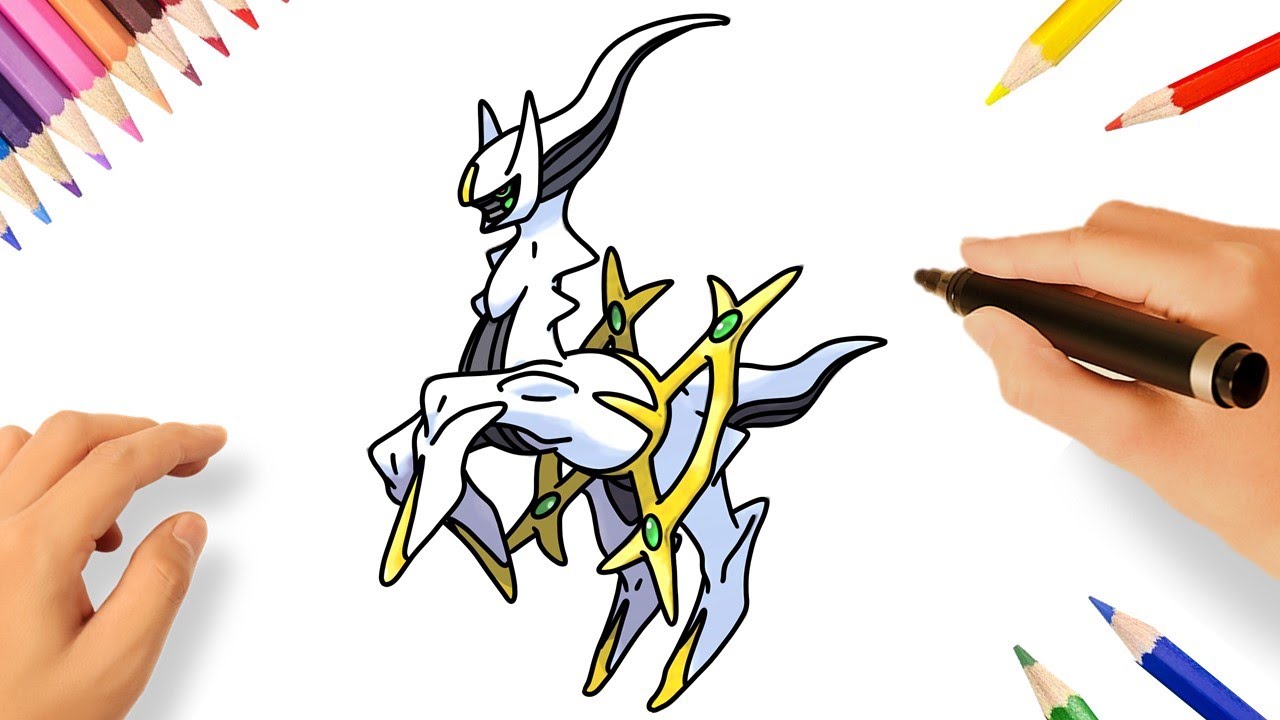 CÓMO DIBUJAR A ARCEUS PASO A PASO | DIBUJANDO POKÉMONS