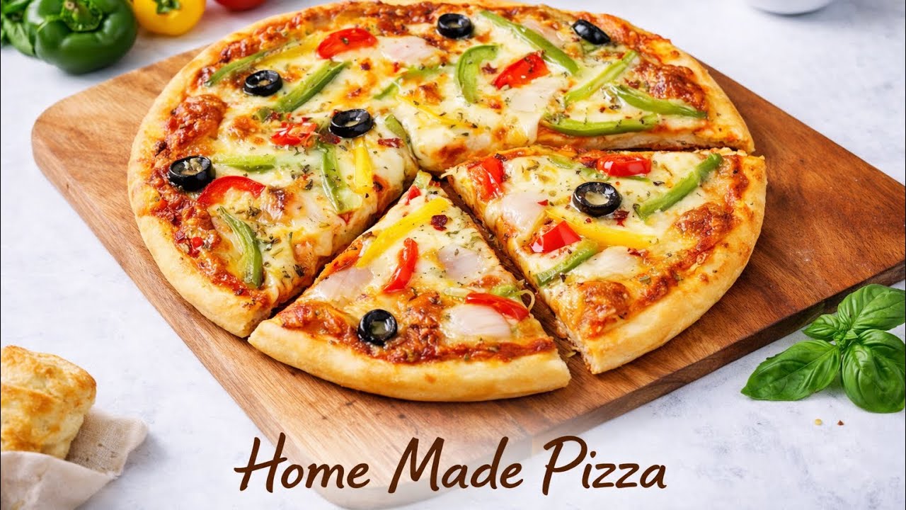बाज़ार जैसा पीज़ा घर पे बनाये कुछ ही मिनटों में  #cookwithharman #recipe #easyrecipe #pizza 