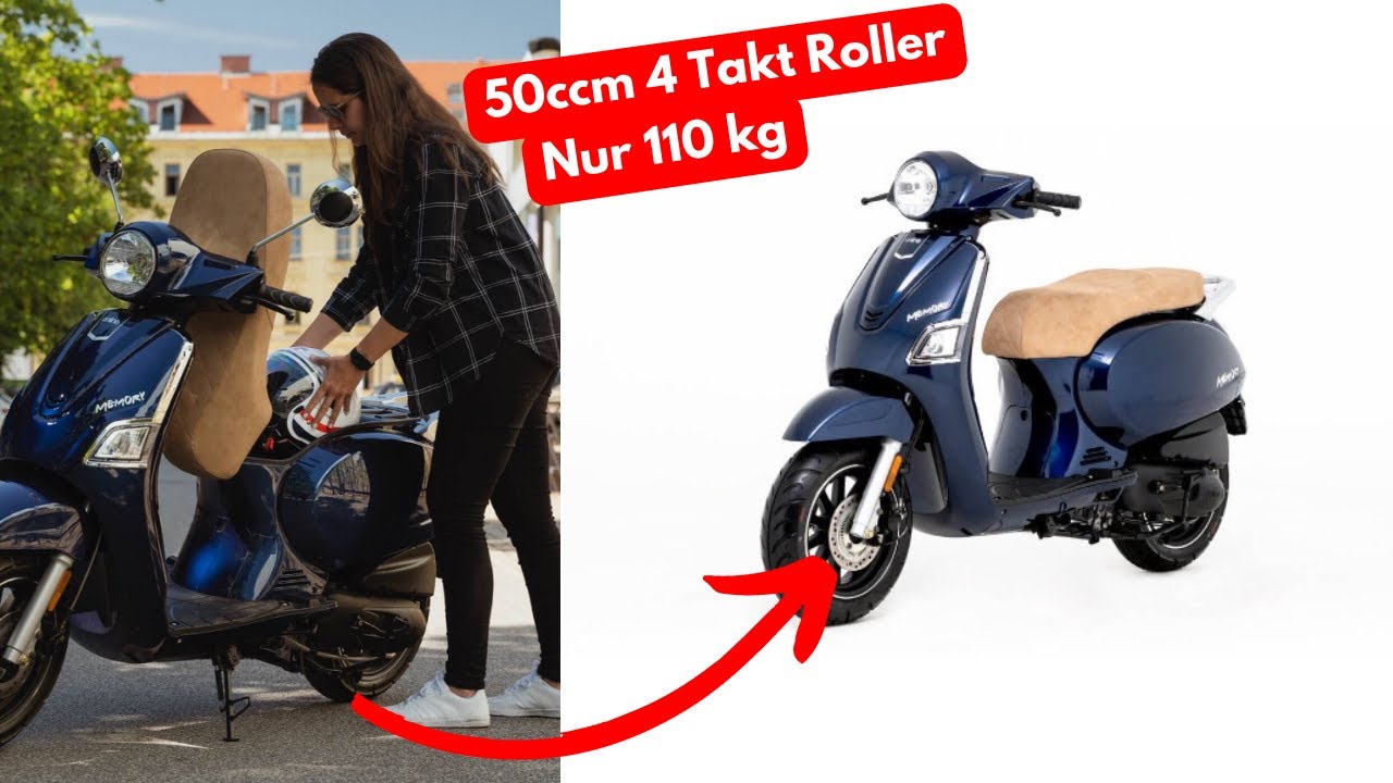 PREISE FALLEN! 2.348,- € mit ABS Roller Online Memory 50ccm 4 Takt Roller Retro Design Review 2023