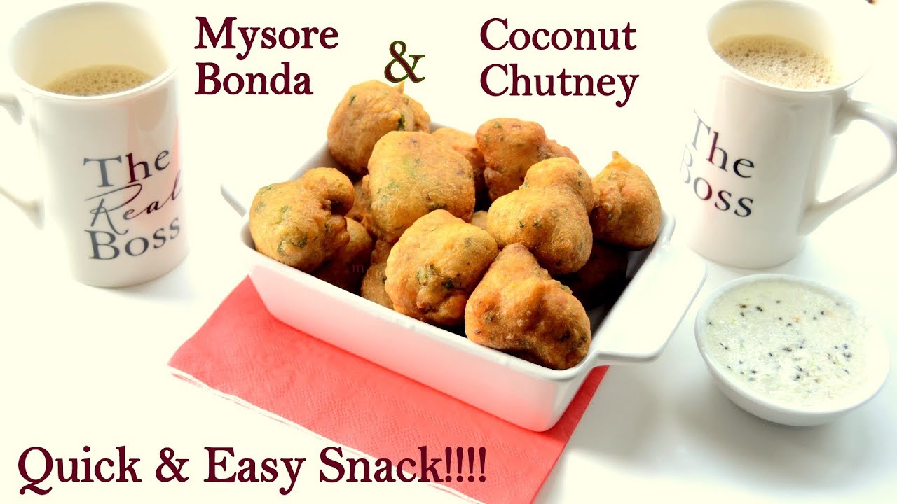 Mysore Bonda | Coconut Chutney | Quick & easy snacks recipe by Remyas Kitchen