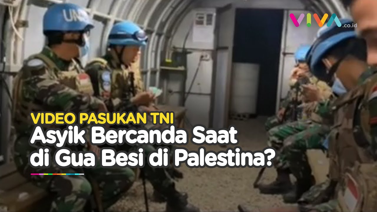 VIDEO Pasukan TNI Asyik Bercanda Saat Ngumpet di Gua Besi Diduga di Palestina
