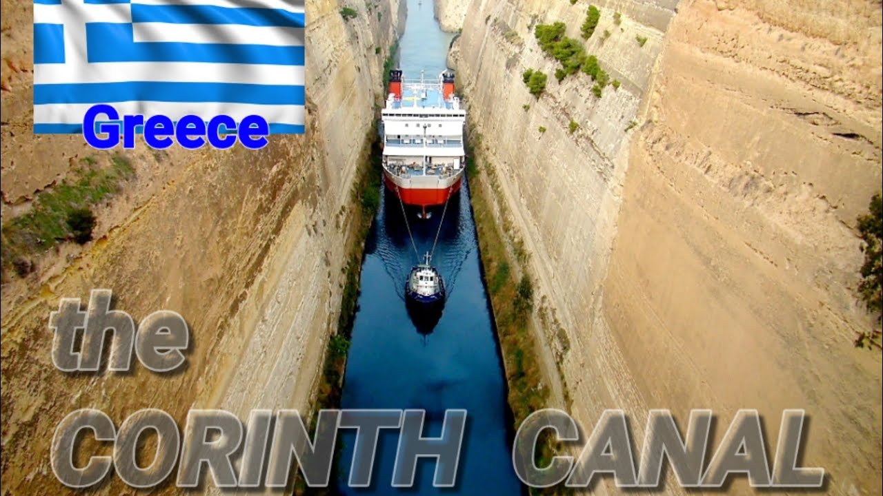 Ship Traffic in Corinth Canal - Greece -  Διώρυγα της Κορίνθου