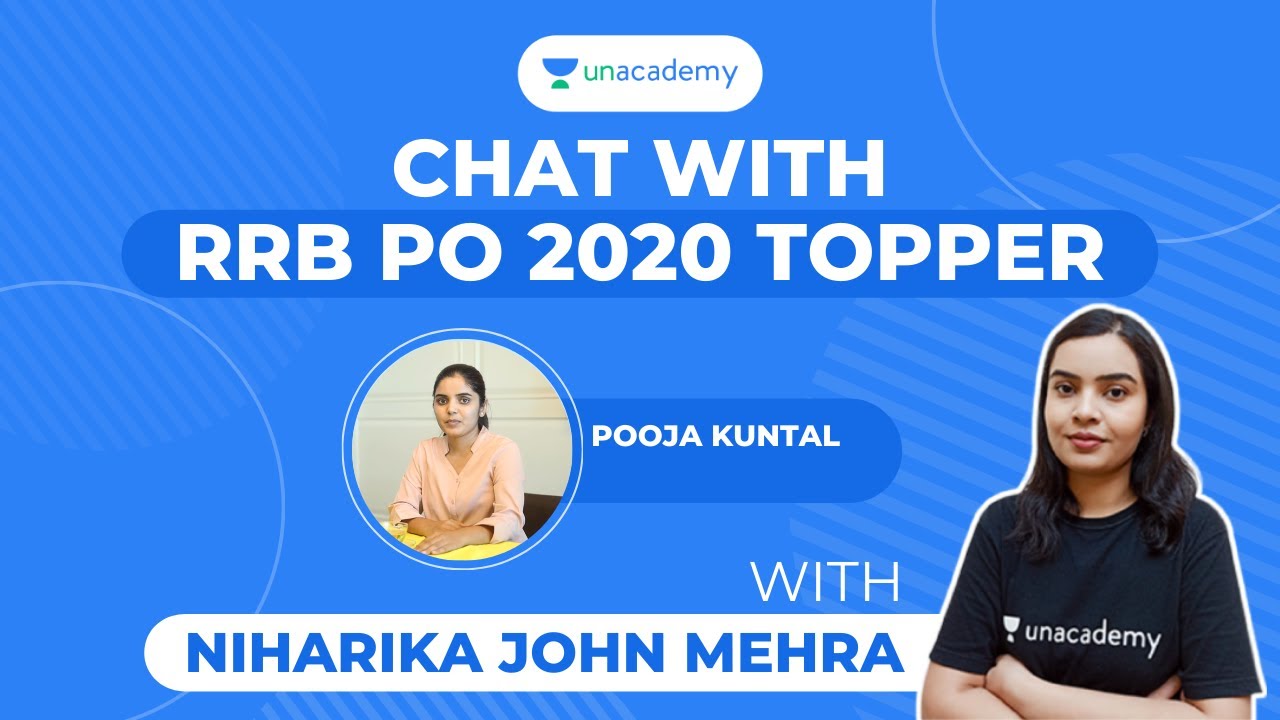 Chat with RRB PO 2020 Topper Pooja Kuntal|2nd Attempt||Niharika John Mehra