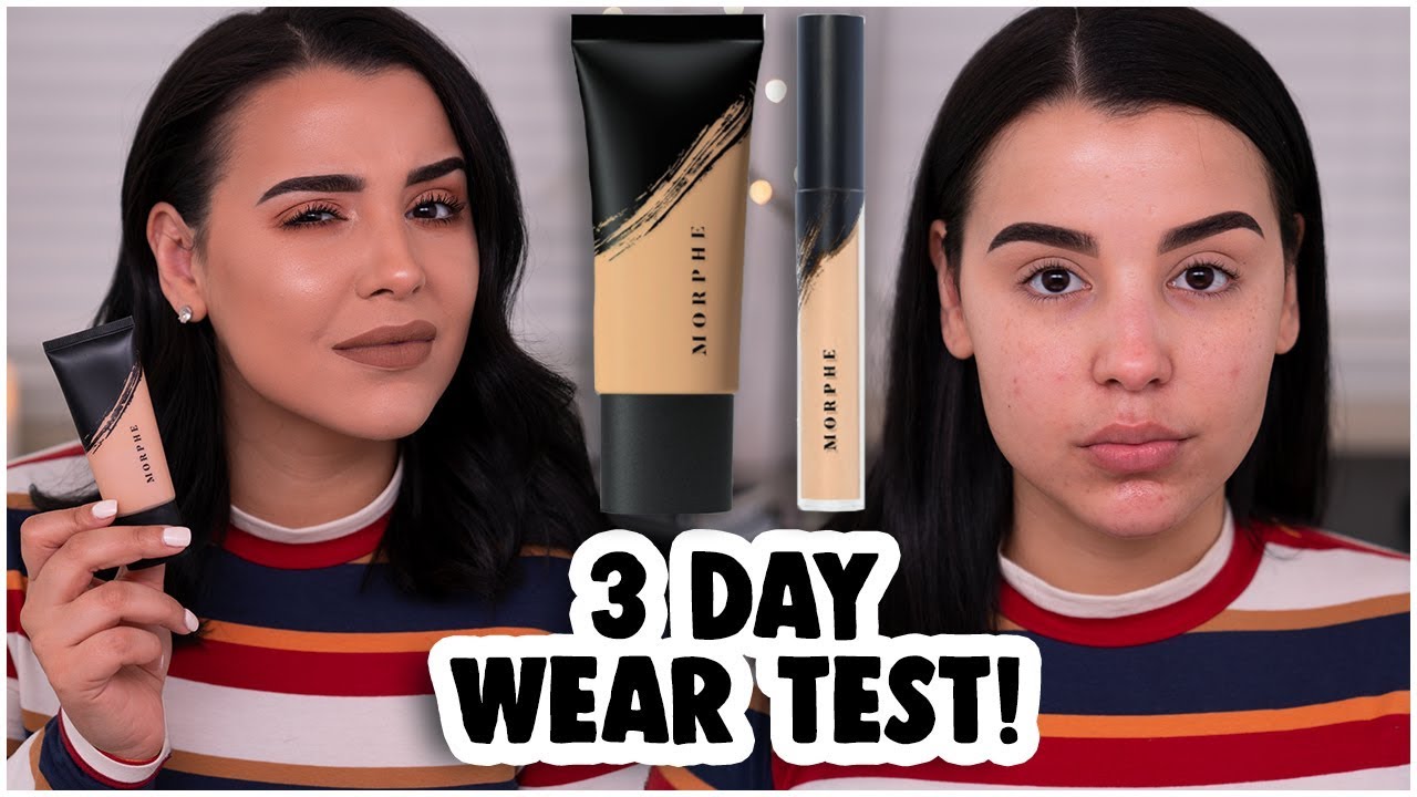 NON-AFFILIATE MORPHE FLUIDITY FOUNDATION & CONCEALER WEAR TEST! HONEST REVIEW!| MakeupByAmarie