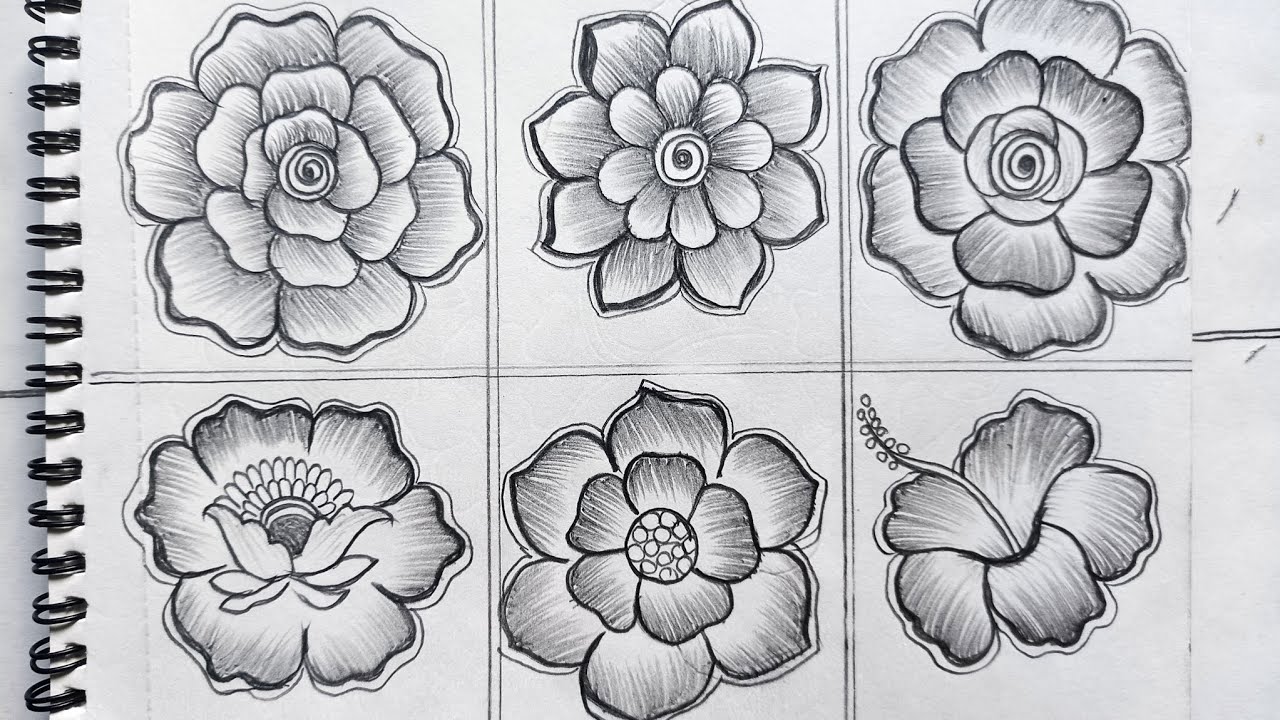Easy simple beautiful flowers mehndi design || drawing book per flowers banana kaise sikhe 