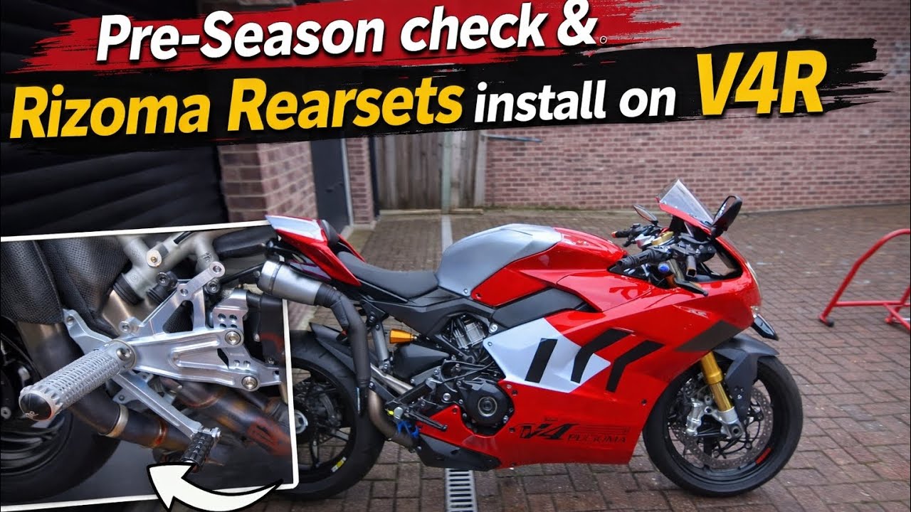 Pre-Season check & Rizoma Rearsets install on Ducati V4R