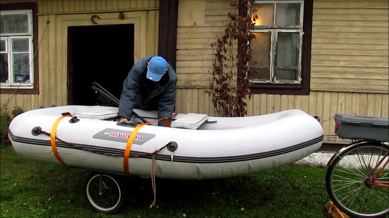 5. На мотовелосипеде на рыбалку. Перевозка лодки.