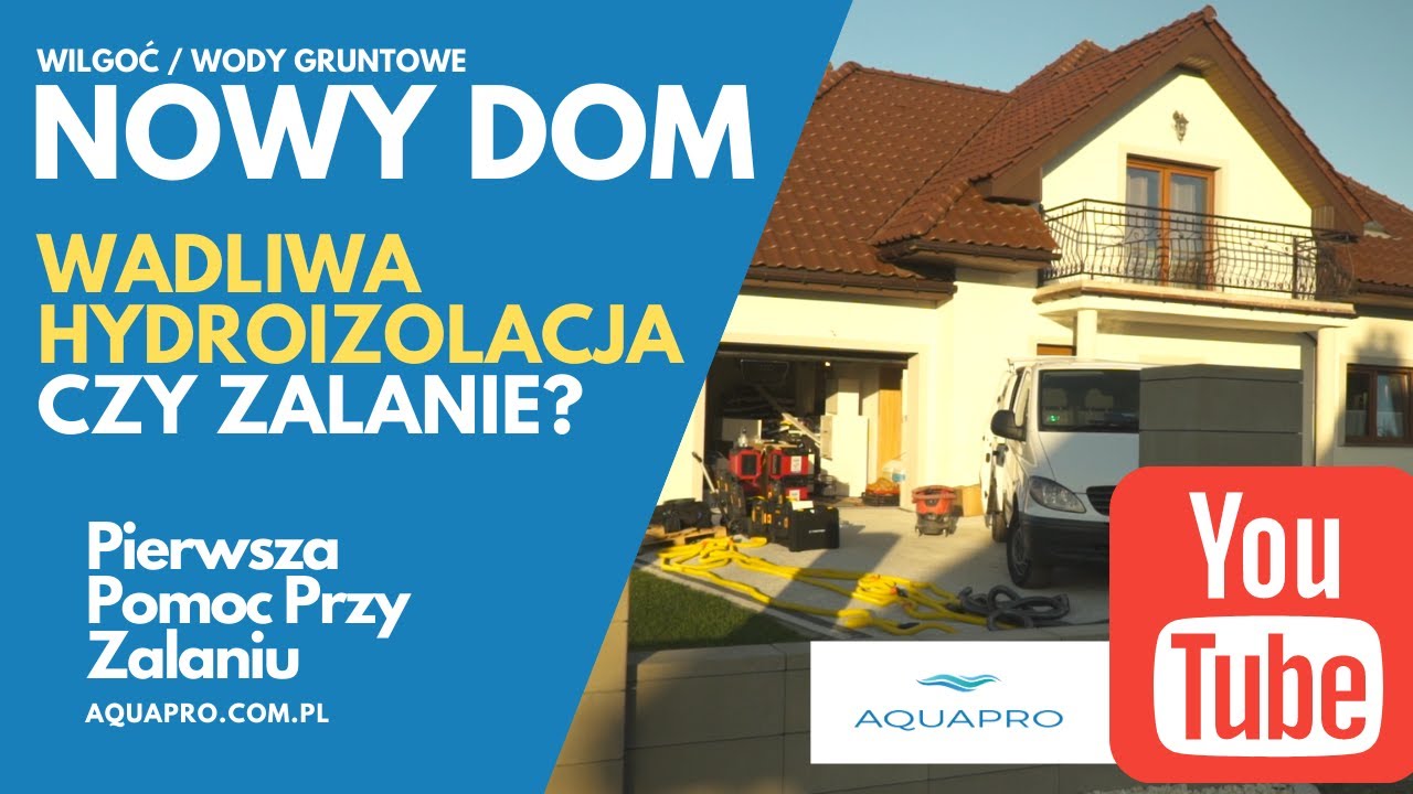 NOWY DOM - Wadliwa HYDROIZOLACJA czy ZALANIE? Osuszanie warstw izolacji