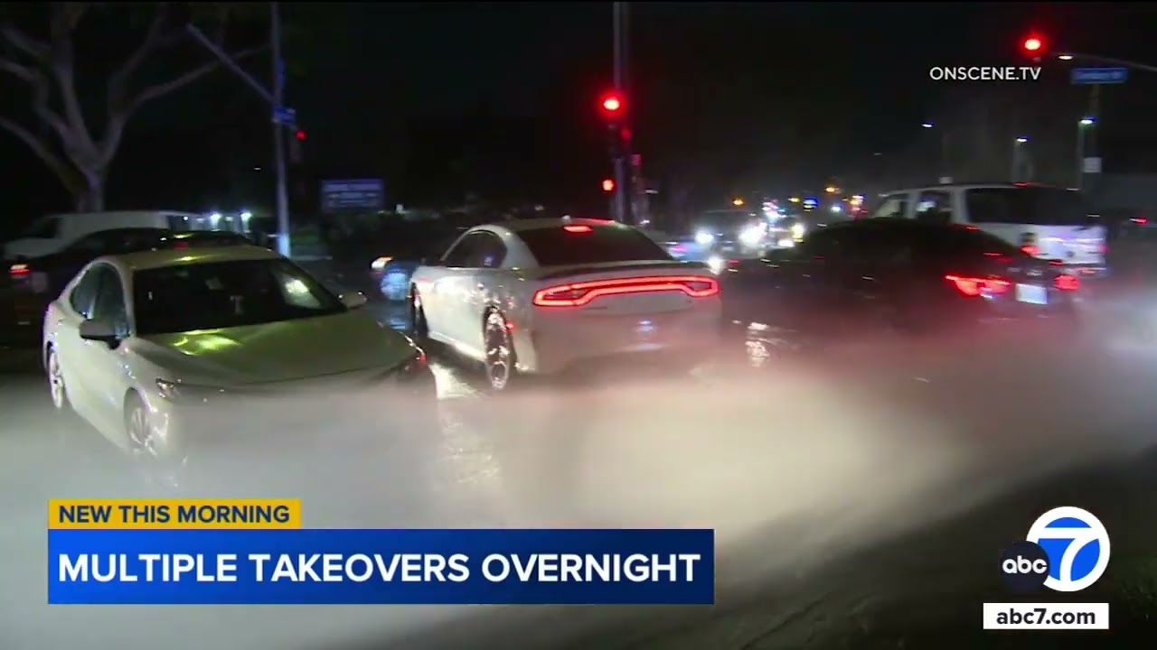 Shooting at street takeover in Compton leaves 2 injured