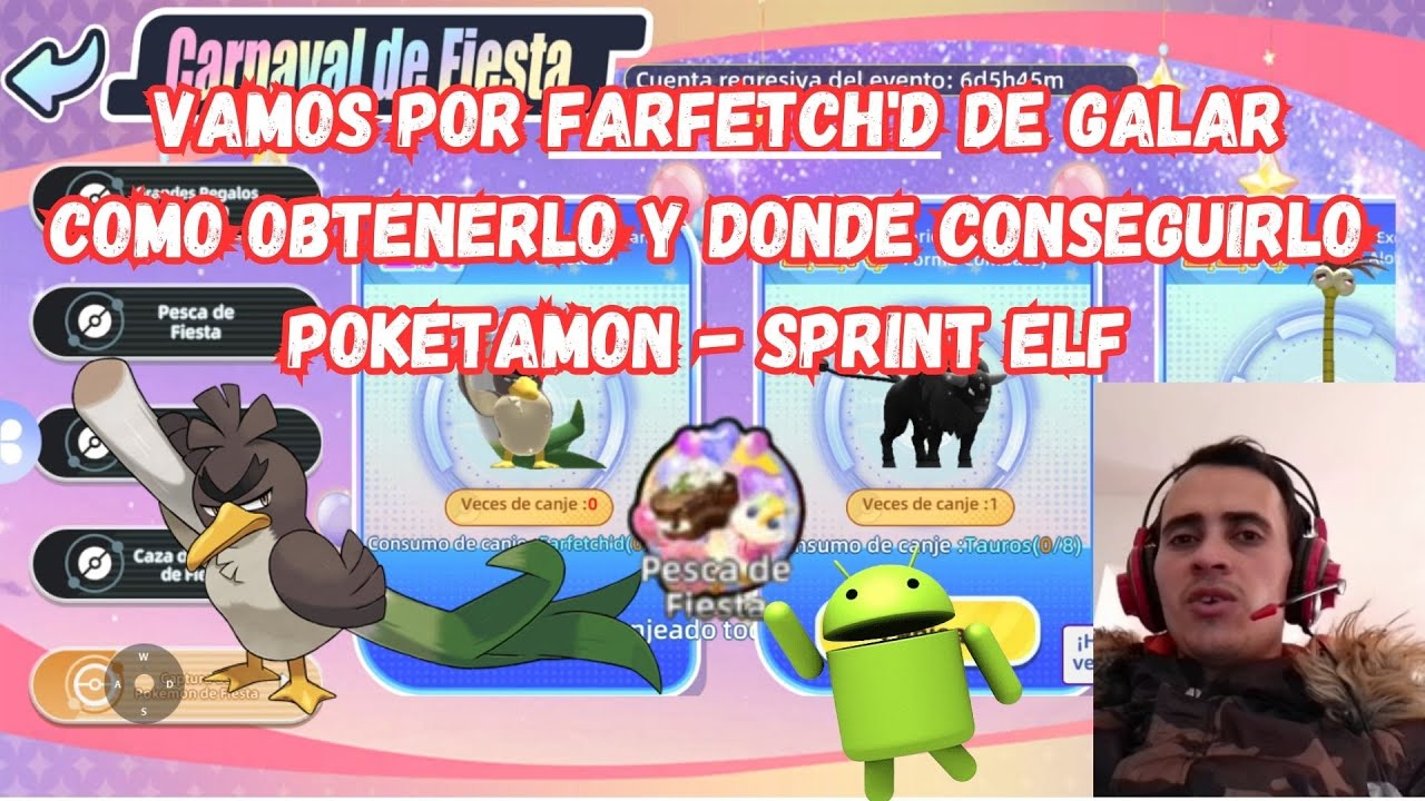 Vamos Por Farfetch'd de Galar - Como Obtenerlo en el Eveto de Fiestas en PokeTamon o Sprint Elf