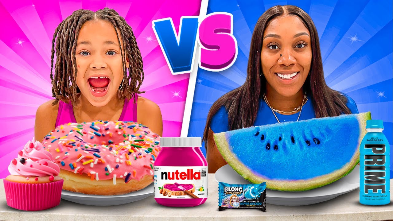 Pink VS Blue Food Challenge!