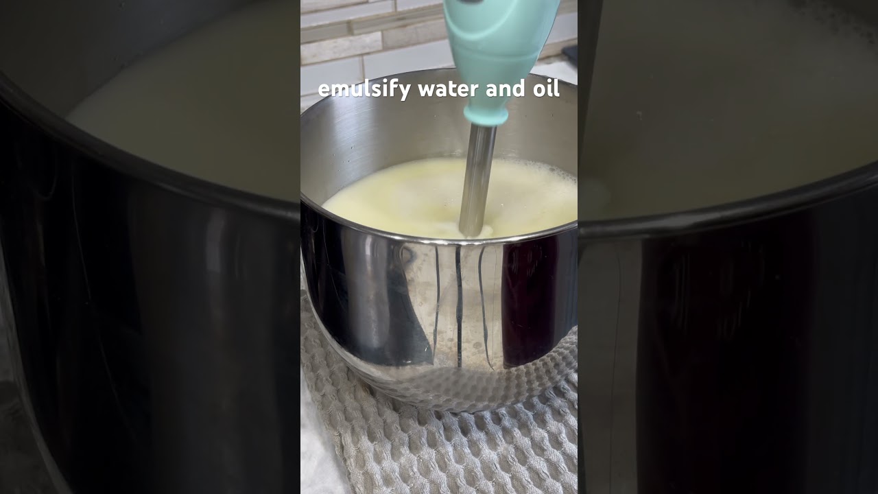 emulsify water and oils. #bodybutter #cream #emulsifier #entrepreneur #satisfying #handmade #status