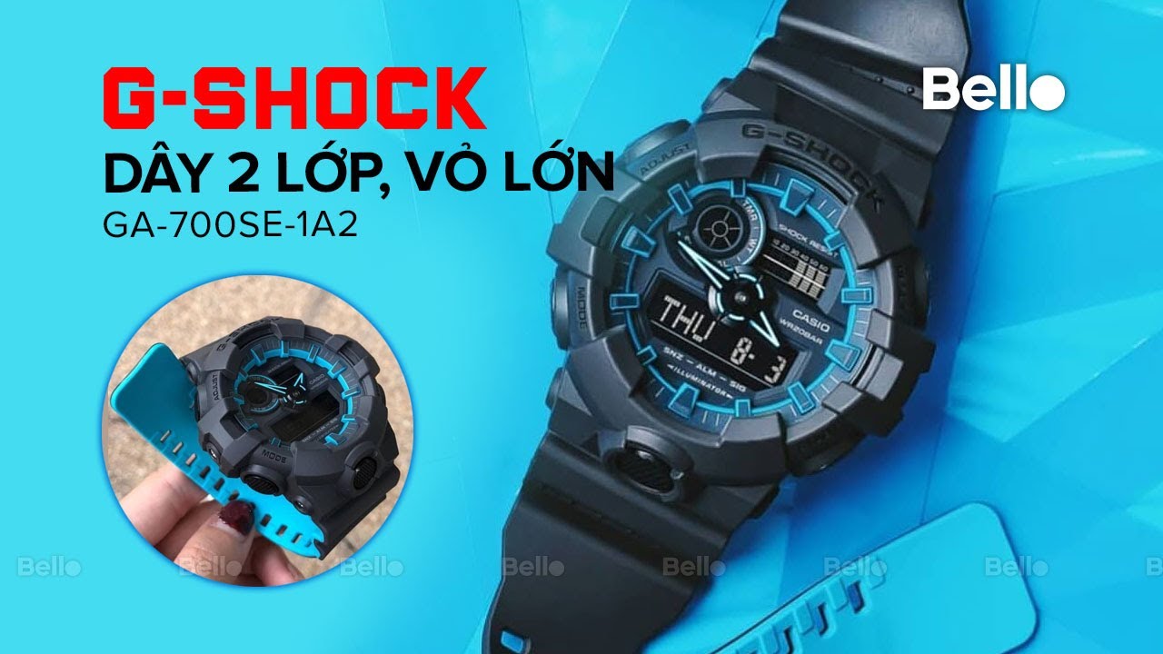 GA-700SE-1A2 - Đập hộp và chỉnh đồng hồ G-Shock size lớn